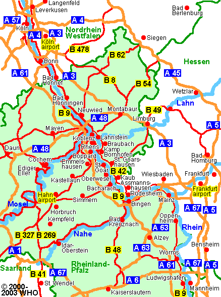 Landkarte Kln Hahn Frankfurt 438,  2000-2003 WHO